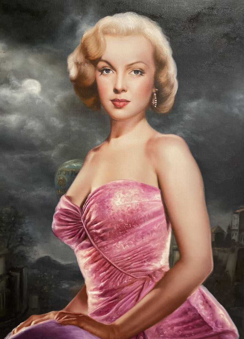 Portrait Marylin oil painting on canvas