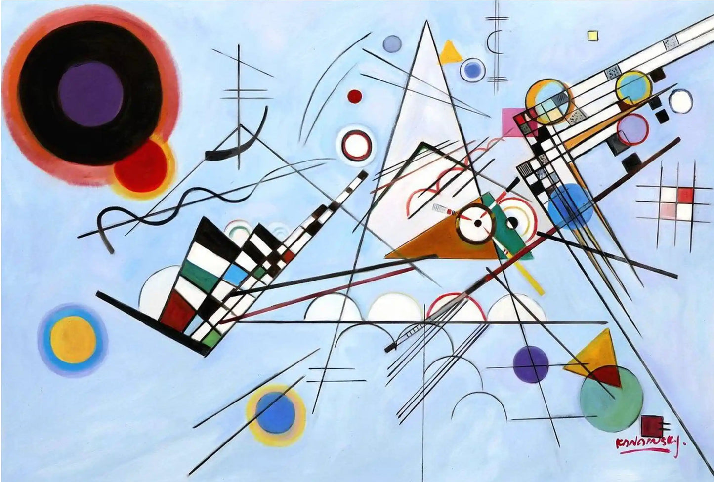 art-abstrait-impressionnante-peinture à l'huile-inspirée de Kandinsky