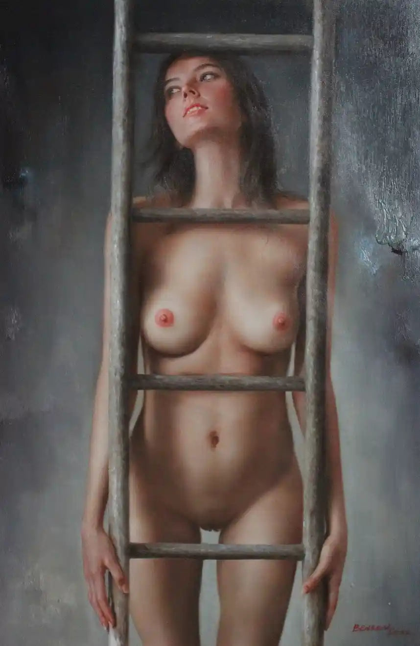 Kunstmalerei Malerei Frau voll auf Original-Gemälde Öl auf Leinwand