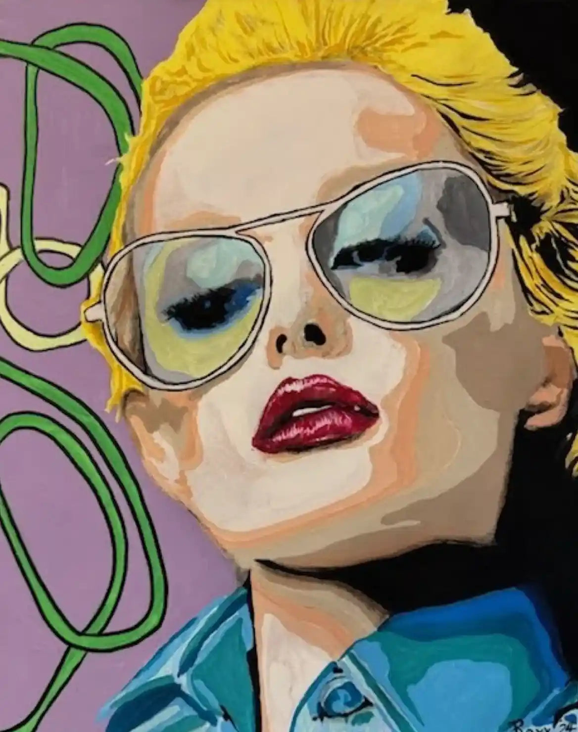 Tableau-peinture originale-Murmures ou meurtre-huile sur toile-Pop Art