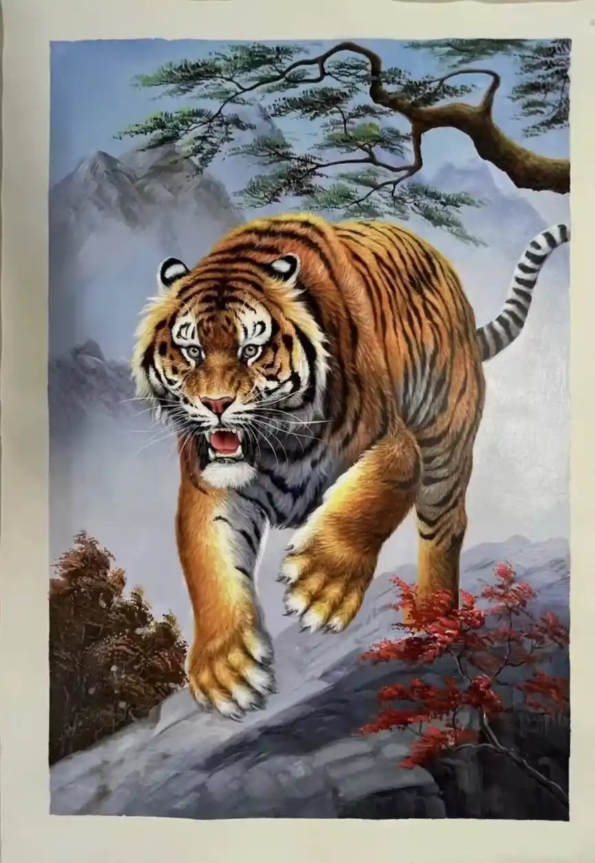 art-figuratif-animal-tigre-tableau-peinture-originale-huile-toile