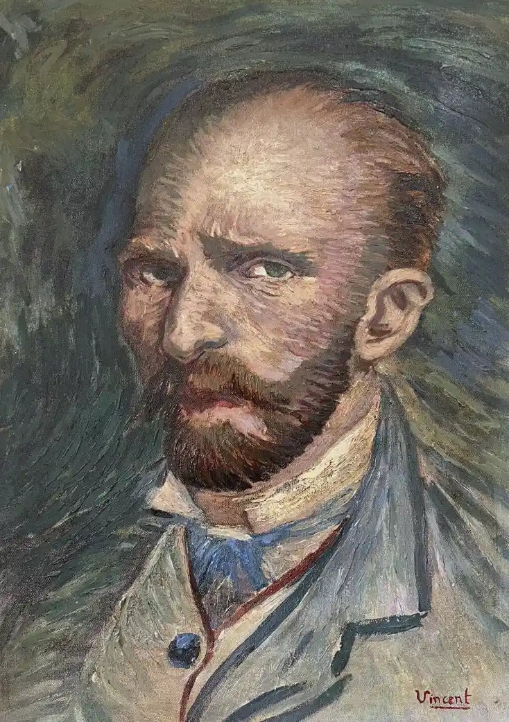 art-portrait-inspriration-van gogh-peinture-huile sur toile