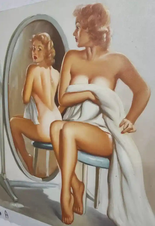 art-pin up-femme-nue-sexy-peinture-huile-toile