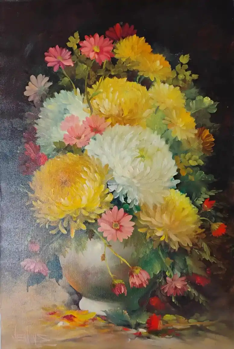 art-nature-morte-fleurs-bouquet-vase-peinture-huile-toile