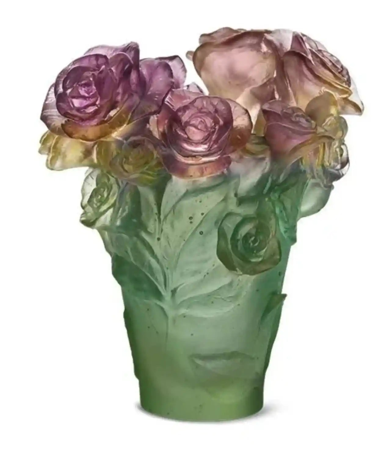 objet-arts decoration-vase-bouquet-roses-verre-fleurs-originale