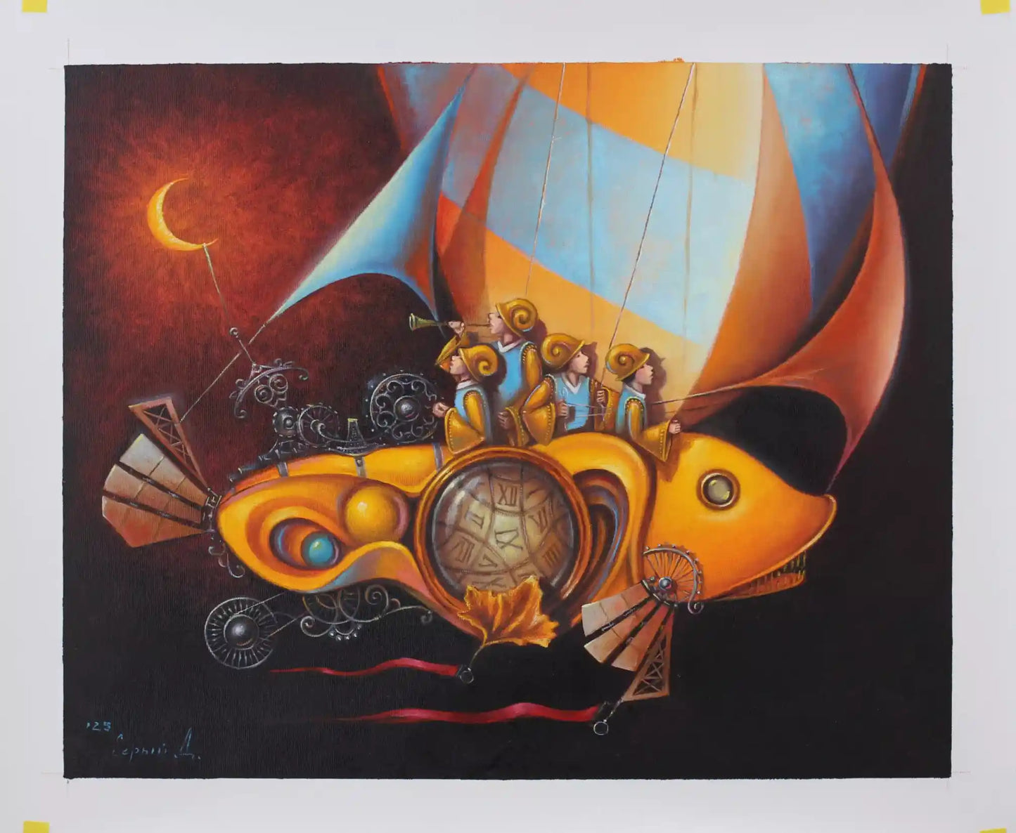 art-surréaliste-tableau-peinture-huile sur toile-signée