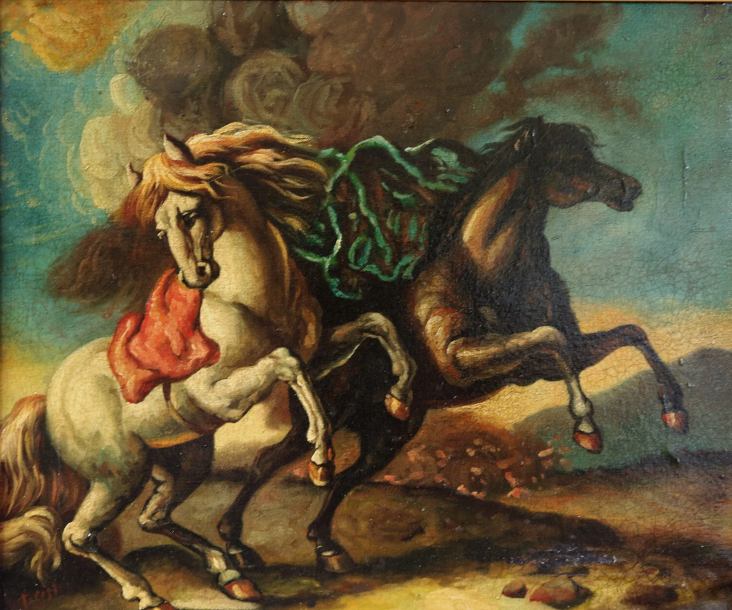 art-animal-cheval-sauvage-peinture-huile-toile