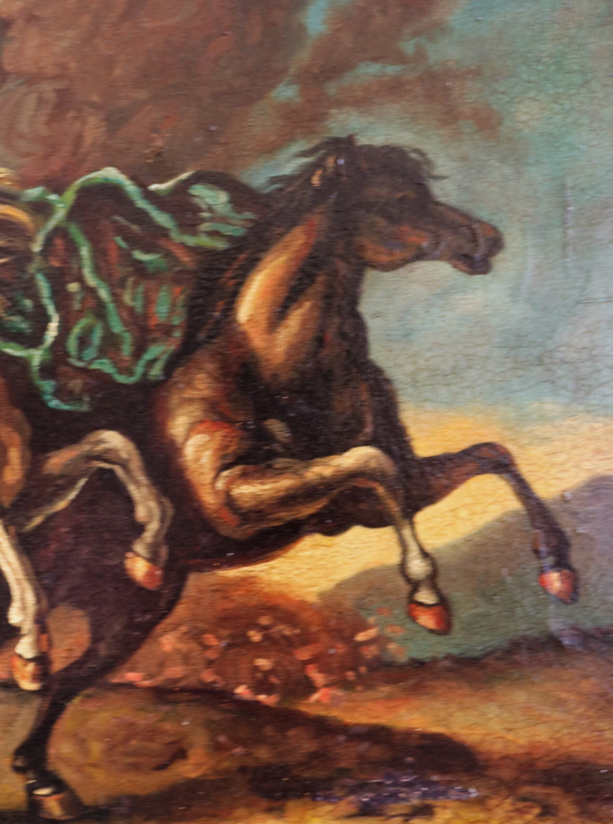 art-animal-cheval-sauvage-peinture-huile-toile