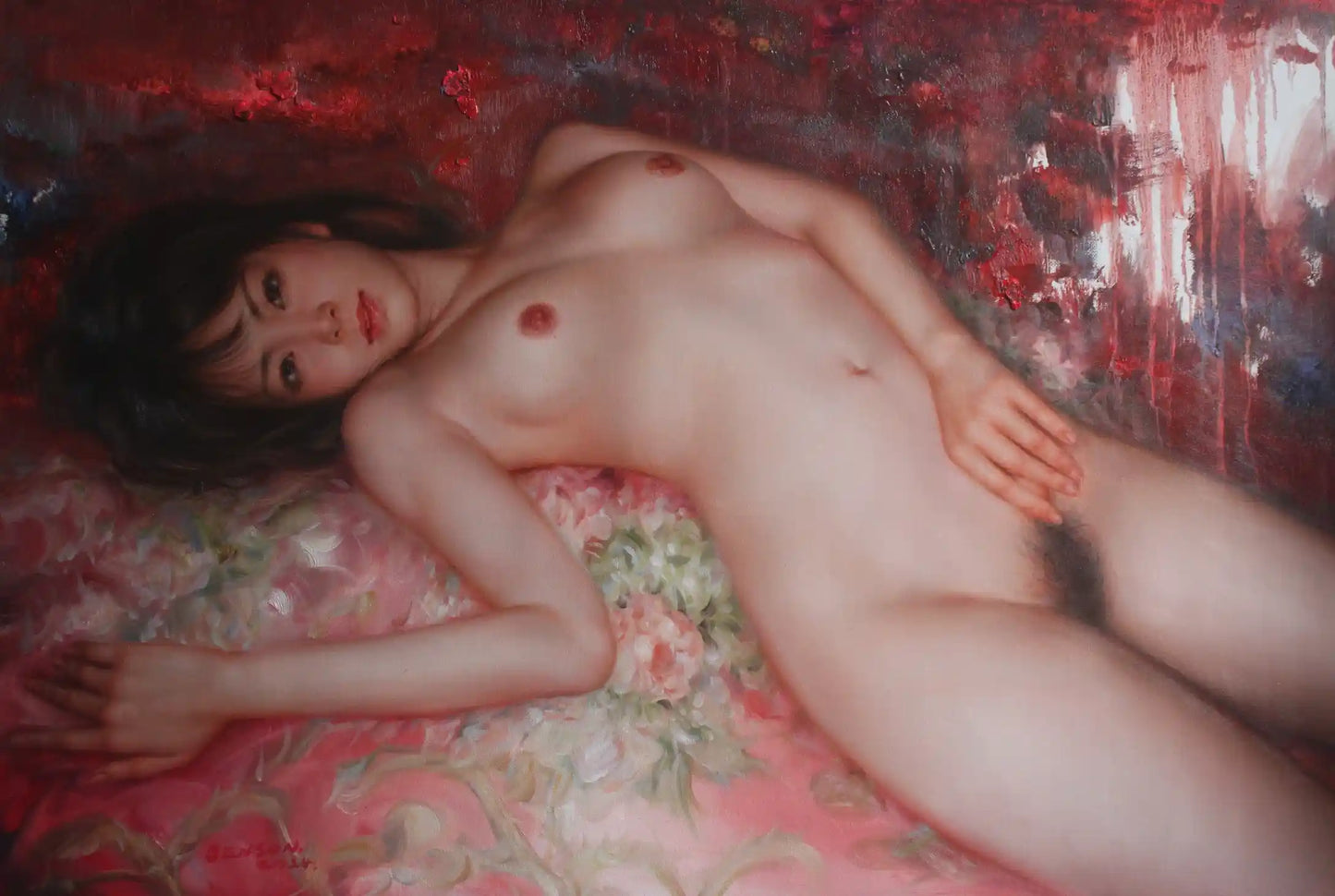 art-nue-intégrale-femme-peinture-originale-huile sur toile