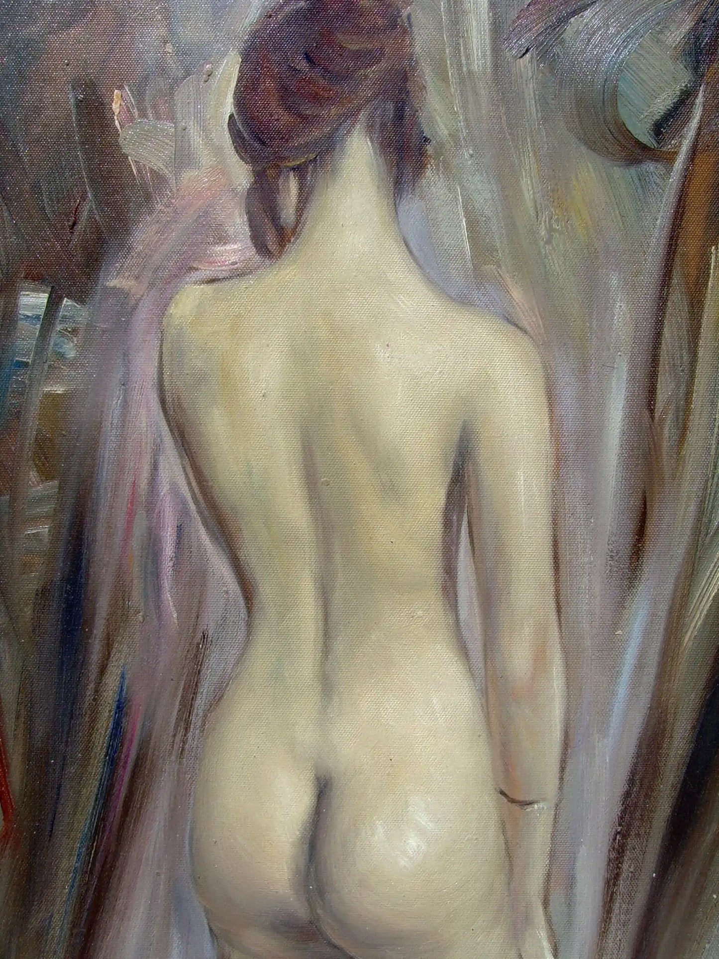 art-moderne-érotique-nue-féminin-intégrale-peinture-huile-toile