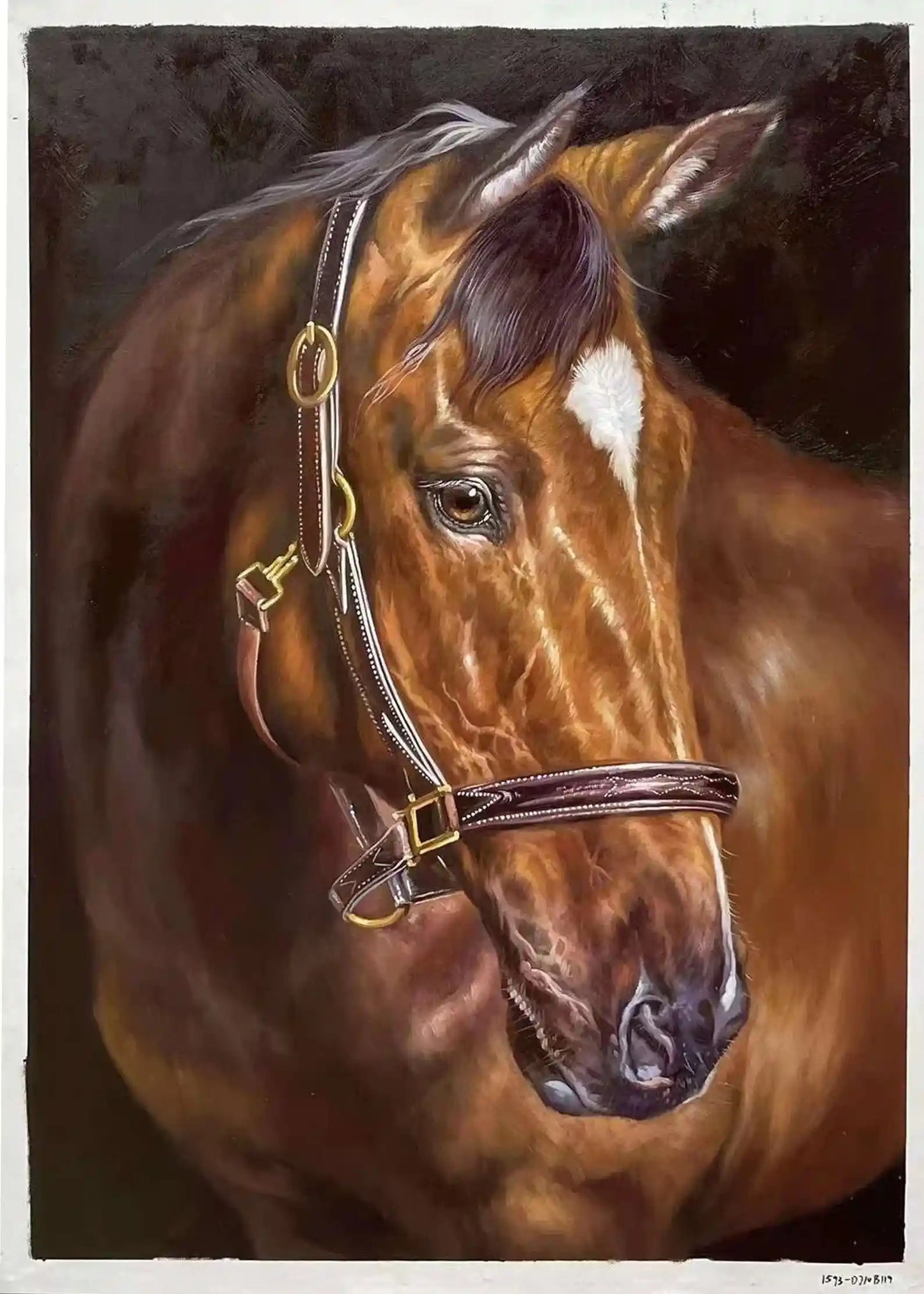 art-animal-tète-cheval-alzan-peinture-huile-toile