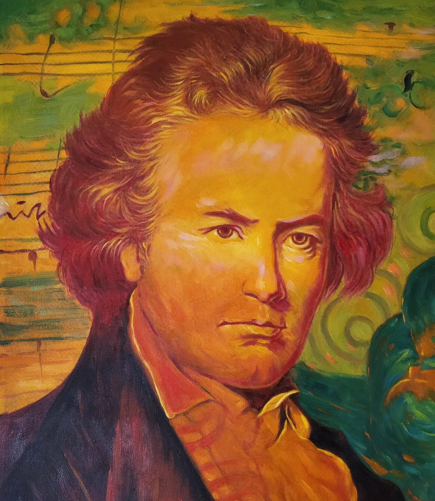 art-surréalisme-Ludwig van Beethoven-portrait-peinture-huile-toile