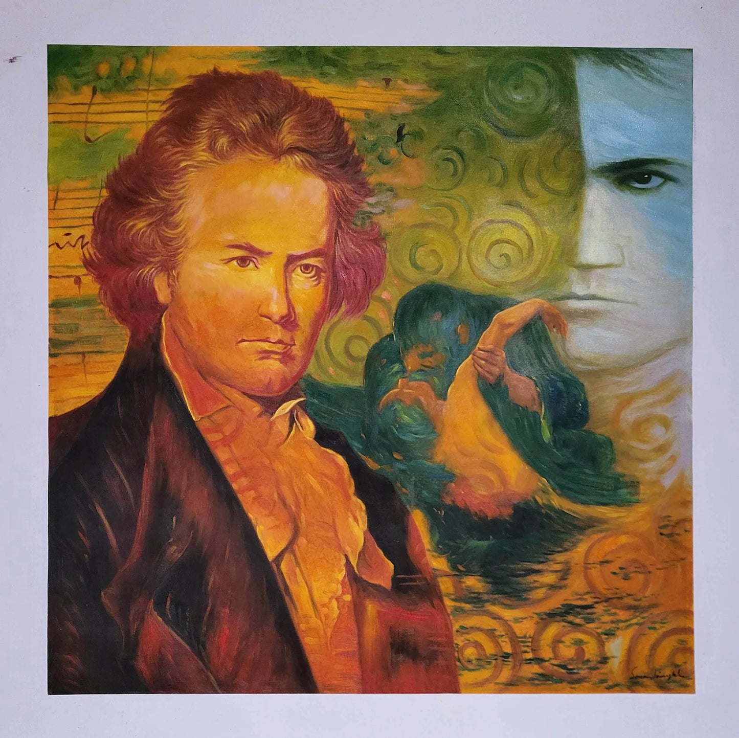 art-surréalisme-Ludwig van Beethoven-portrait-peinture-huile-toile