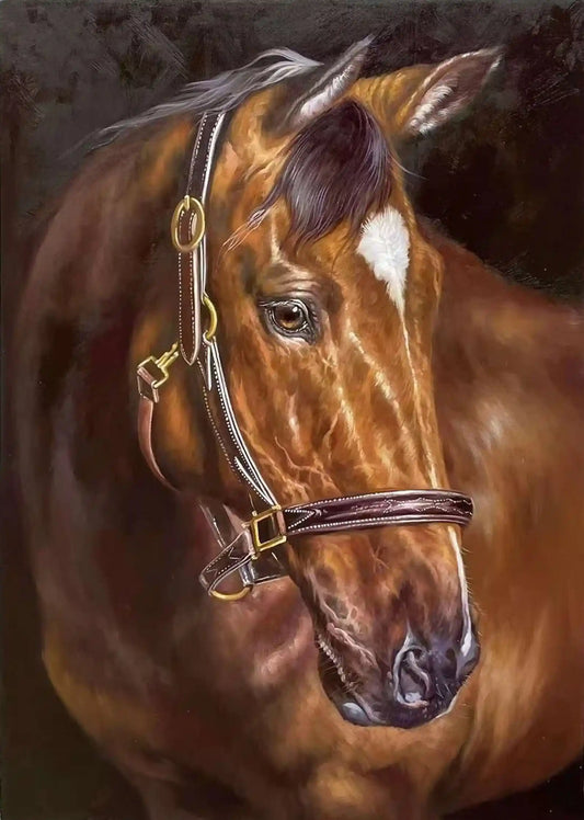 art-animal-tète-cheval-alzan-peinture-huile-toile