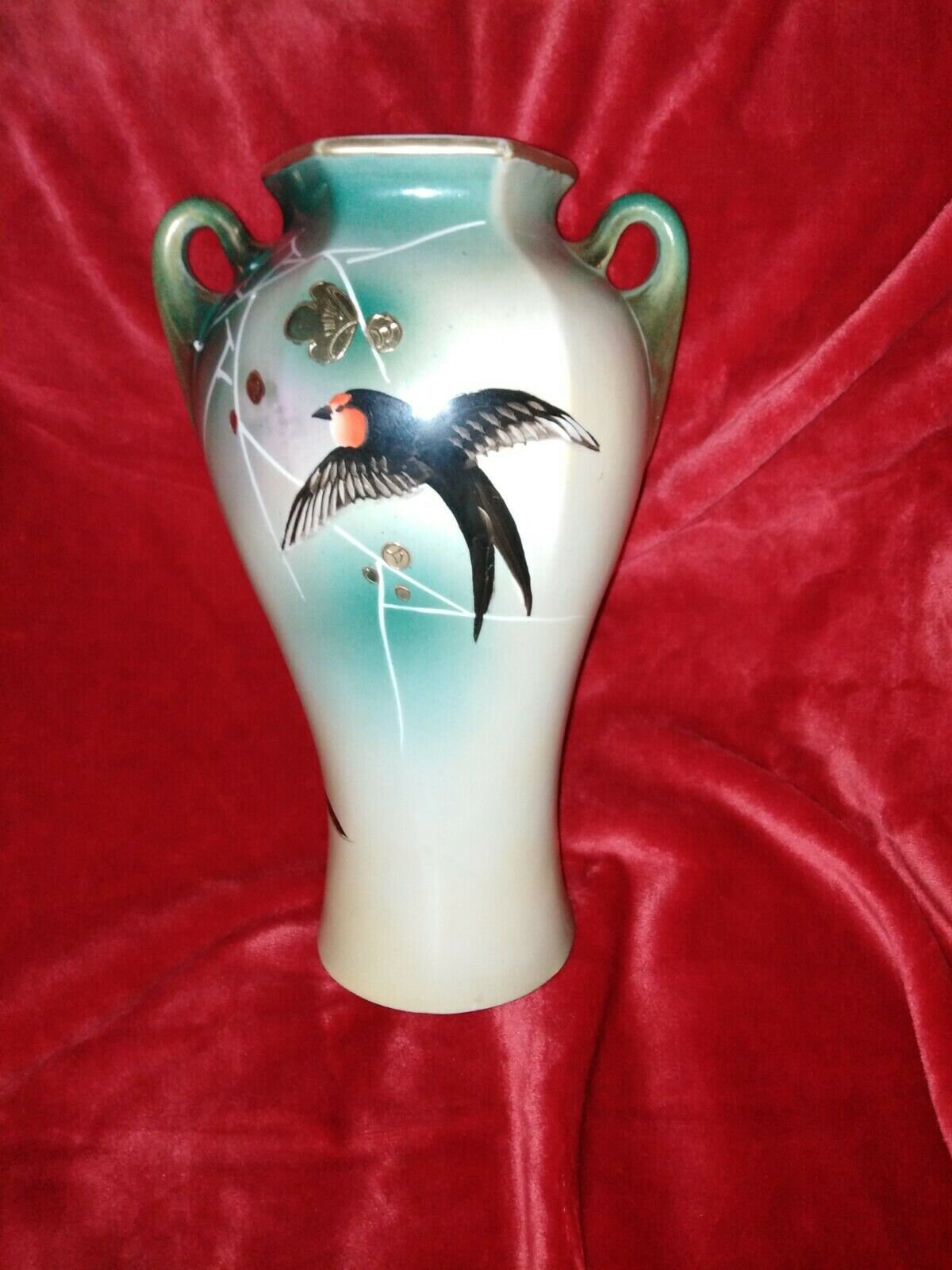 vase motif oiseaux