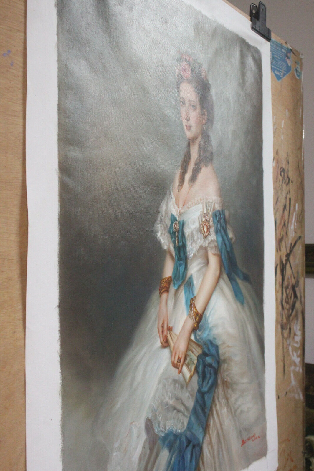 Reproduction peinture à l'huile Winterhalter ALexandra du Danemark