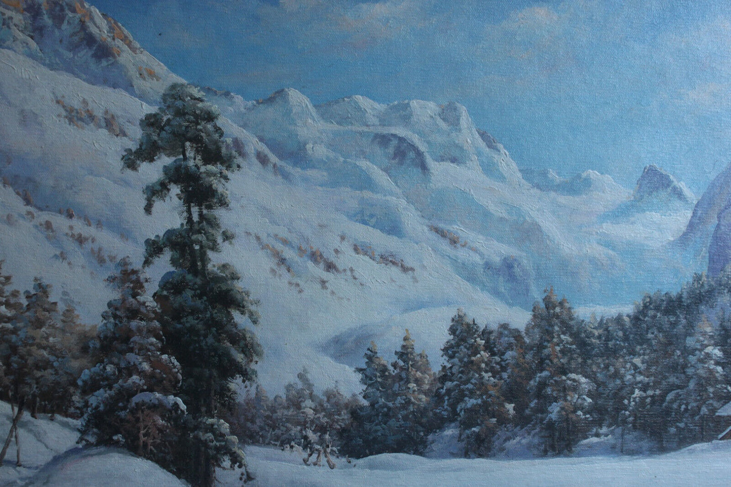 Reproduction d'art peder mork cour montée paysage peinture à l'huile sur toile