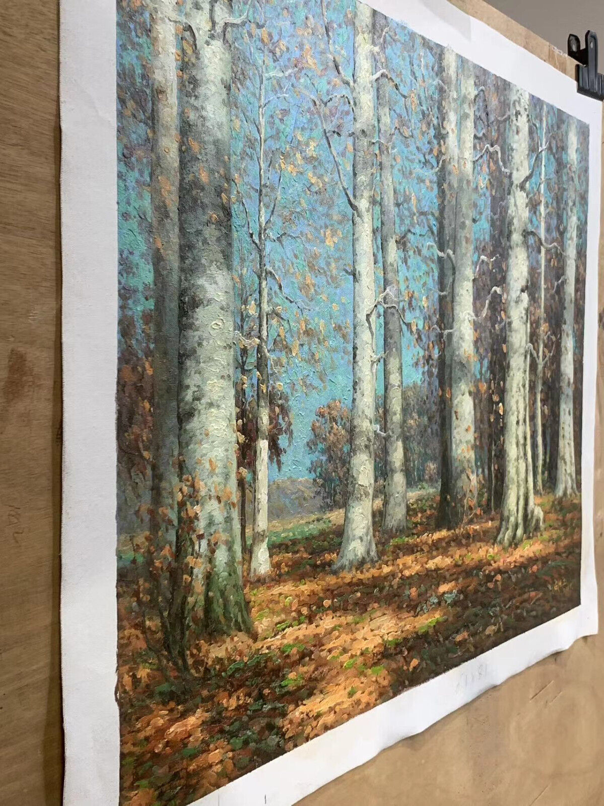 Repro Carlson hêtre d'automne paysage peinture à l'huile sur toile beaux-arts