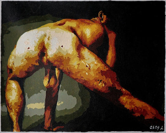 homme gay nu peinture originale huile sur toile