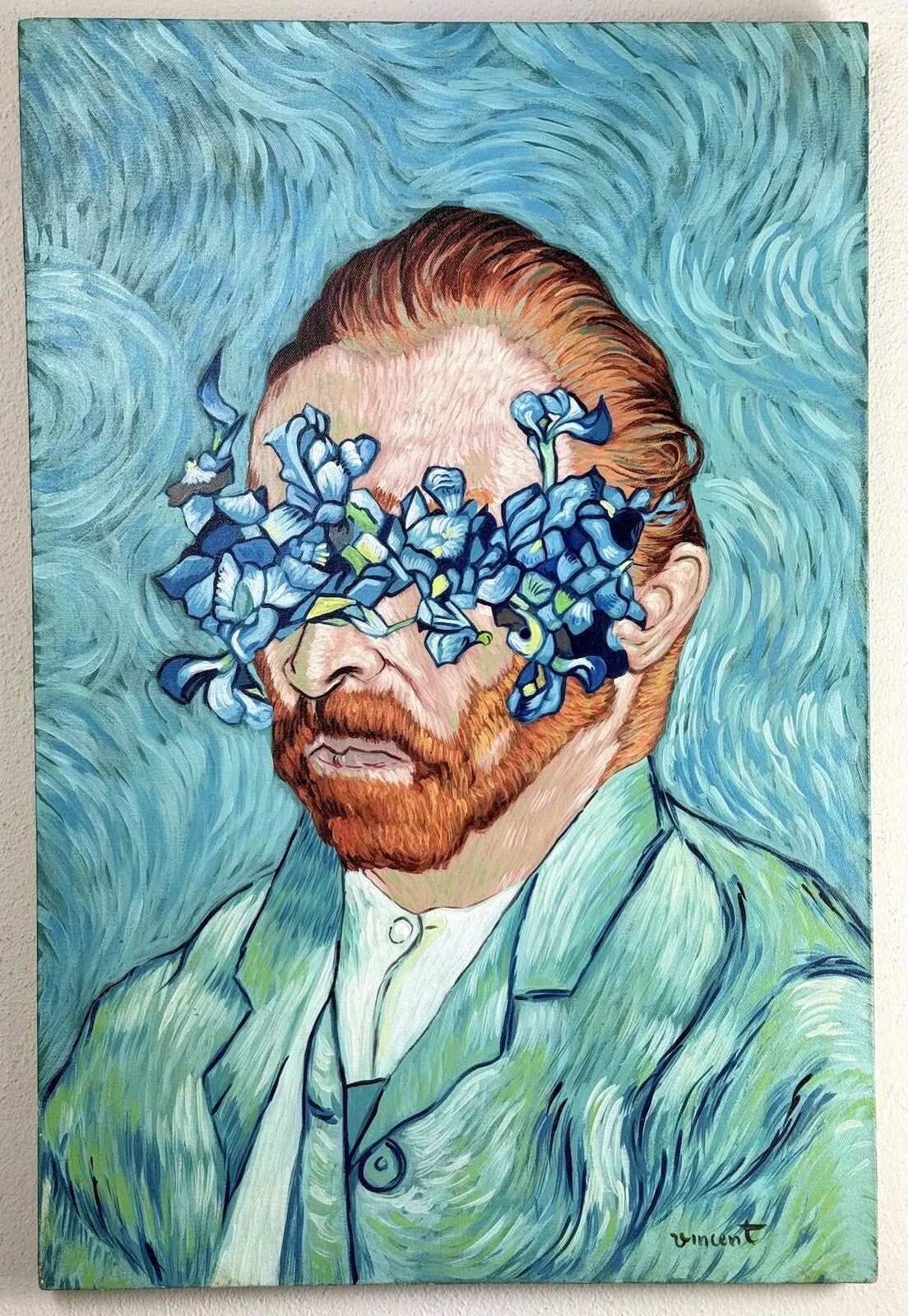 art-surréalisme-portrait-van gogh-peinture-huile sur toile