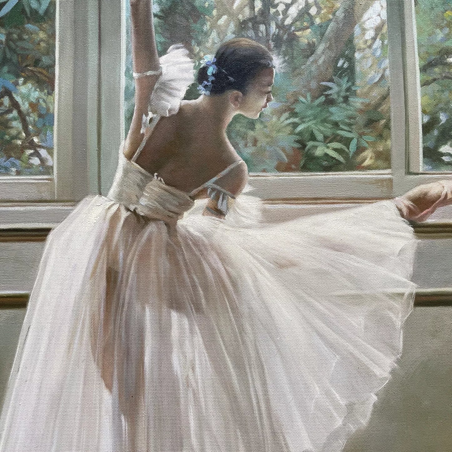 art-portrait-scène-danseuse-ballerine-ballet-peinture-huile sur toile