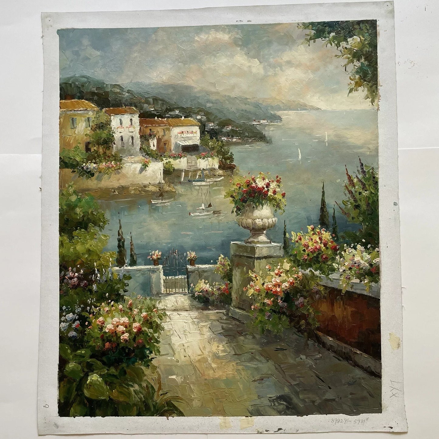 art-paysage-baie-vue-mer-peinture-huile sur toile