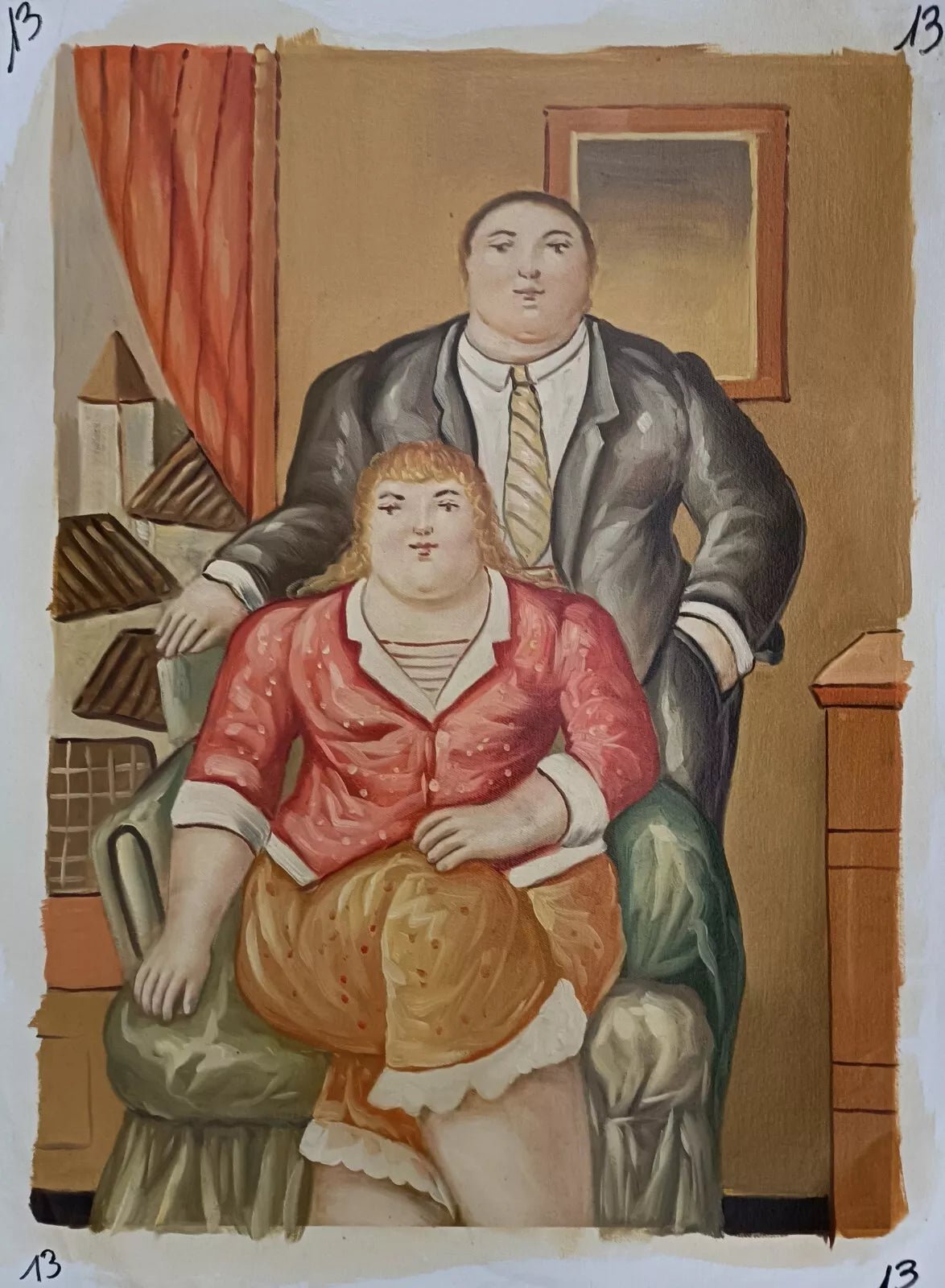 art-surréalisme-portrait-la famille-peinture-huile sur toile