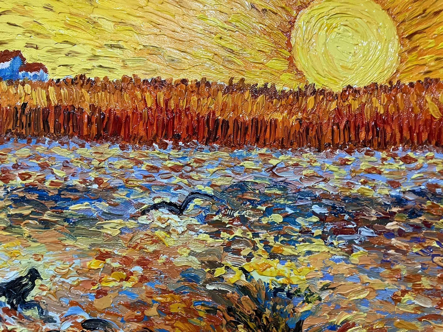 art-scène-vie-le semeur-paysan-inspiré de van gogh-peinture-huile sur toile