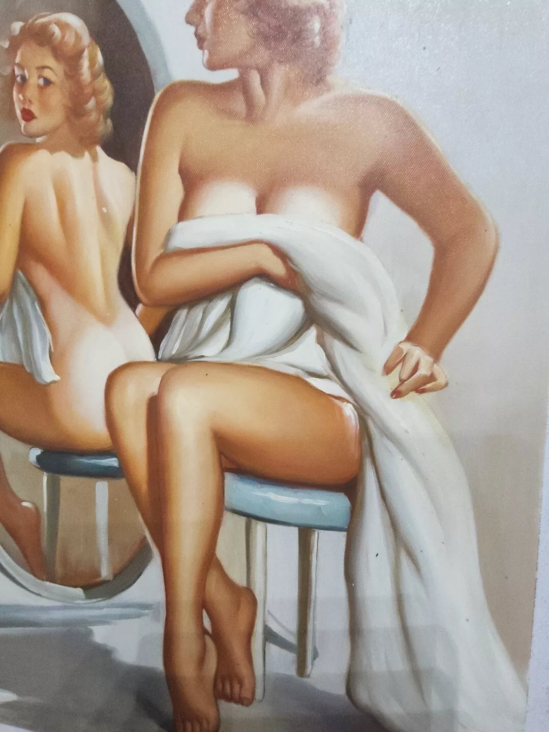 art-pin up-femme-nue-sexy-peinture-huile-toile