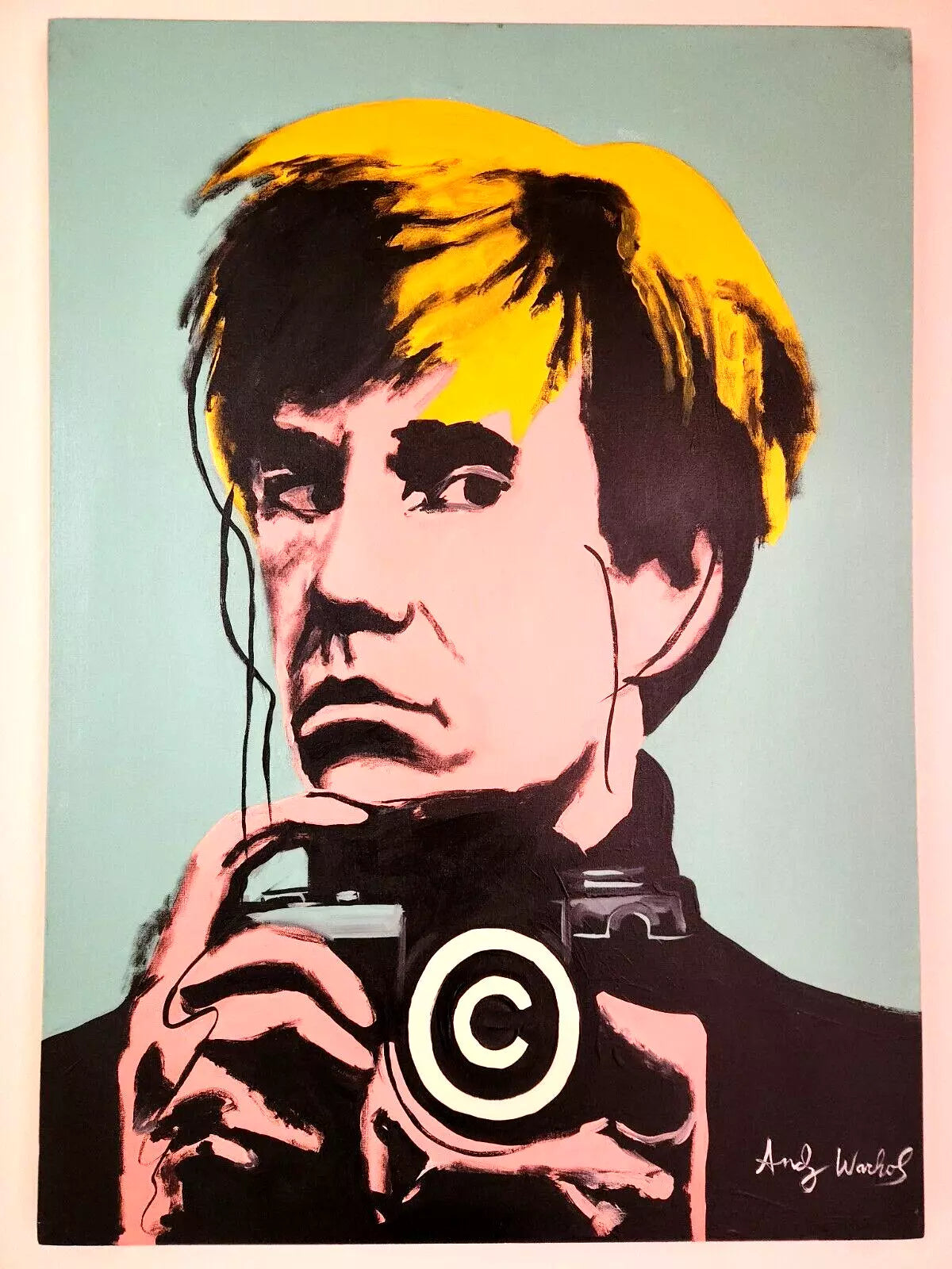 pop art-portrait-ANDY WARHOL-peinture-huile-toile