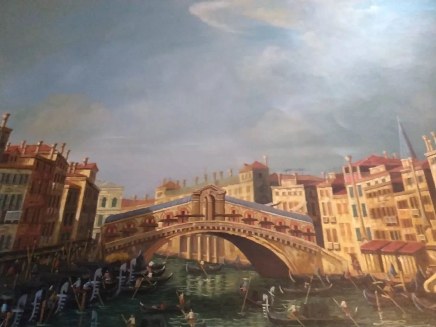 art-paysage-marin-canal-venise-gondoles-peinture-huile-toile