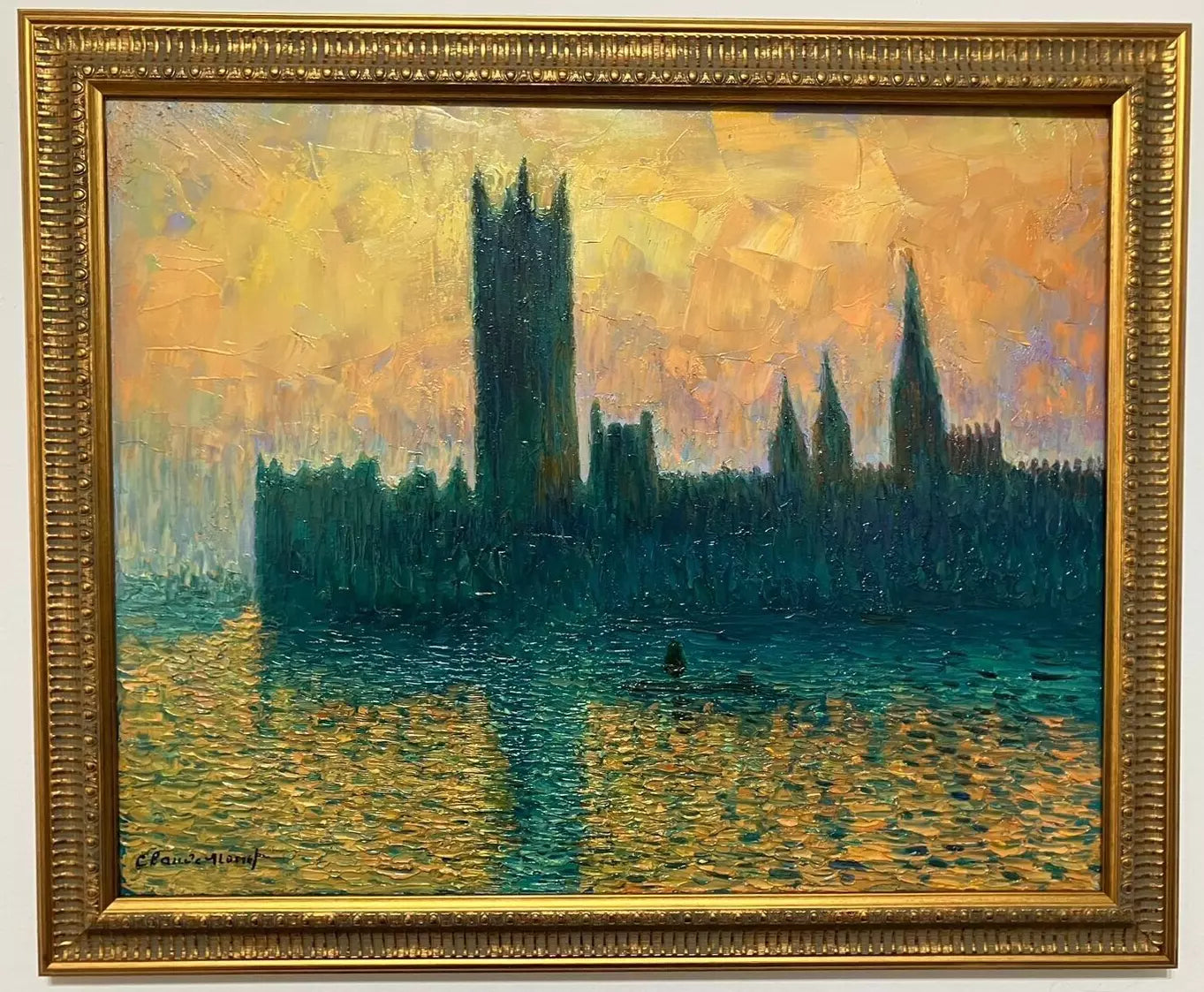 art-impressioniste-le parlement-brouillard-peinture-huile-toile