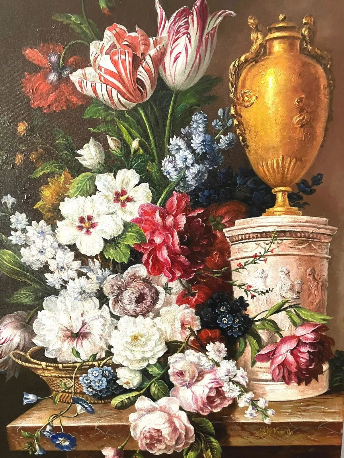 art-nature-morte-bouquet-fleurs-vase-peinture-huile-toile