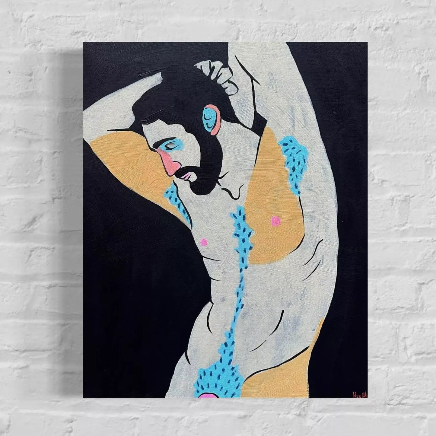 art-moderne-nu-masculin-homme-peinture-originale-huile-toile