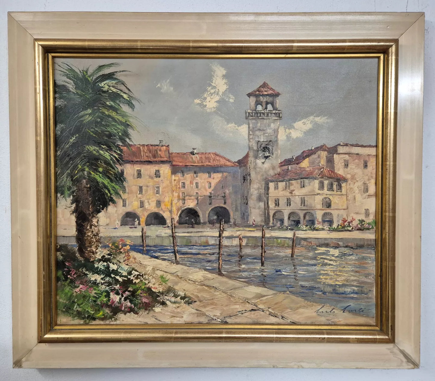 art-paysage-italie-village-peinture-huile-toile