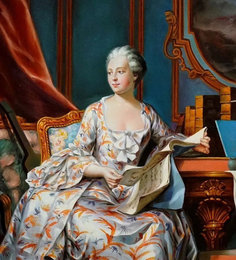 art-portrait-madame-Pompadour-peinture-huile-toile