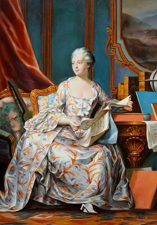 art-portrait-madame-Pompadour-peinture-huile-toile