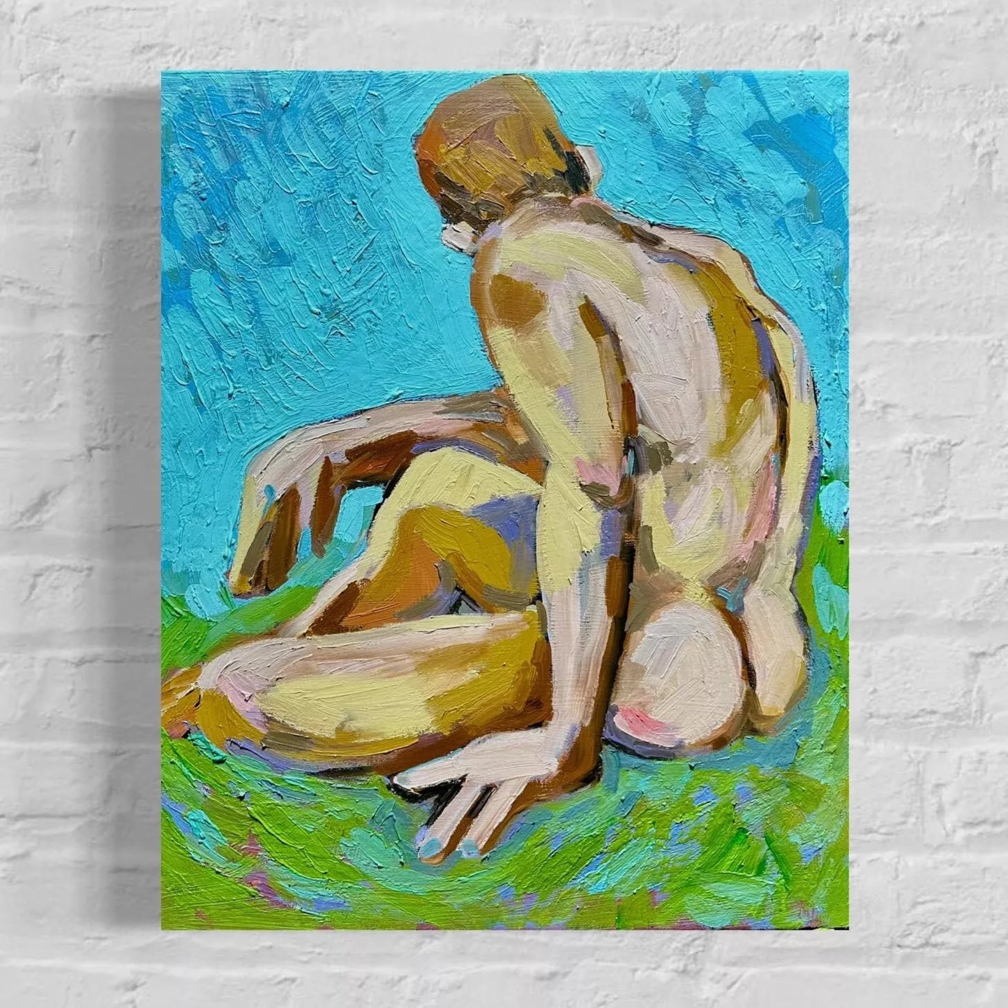 art-moderne-nu-masculin-homme-peinture-originale-huile-toile