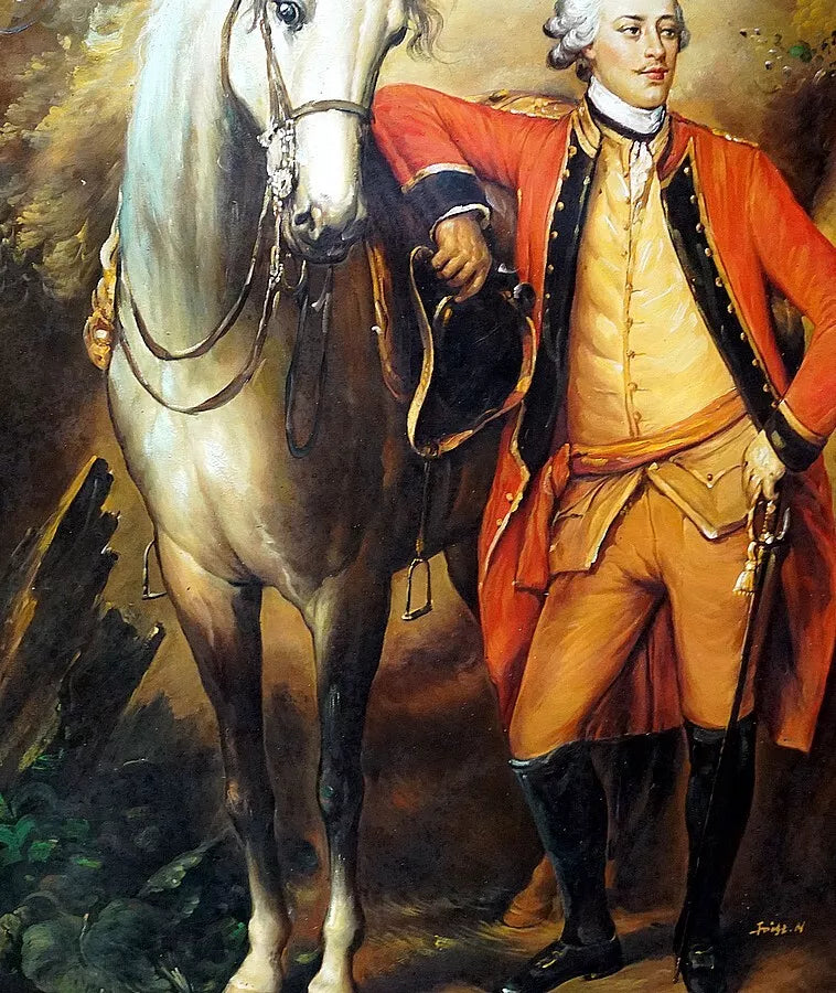 art-portrait-militaire-soldat-cheval-peinture-huile-toile