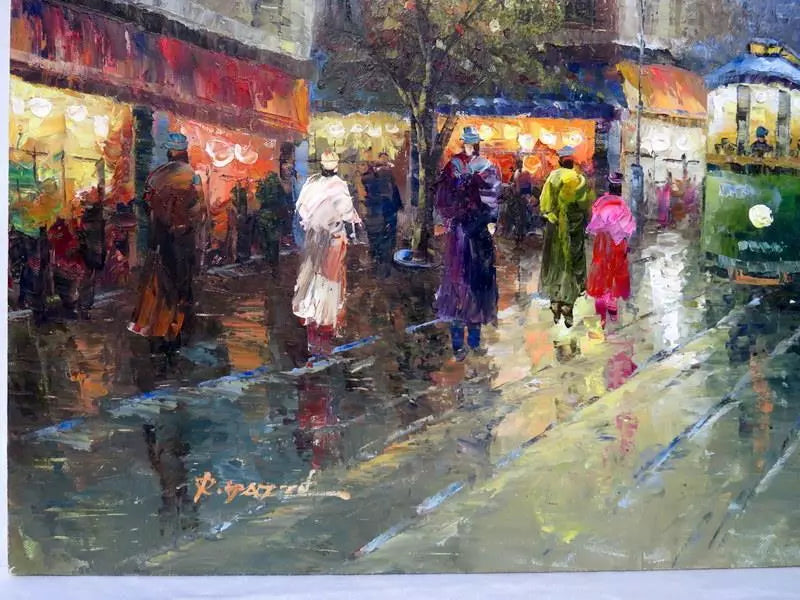 art-paysage-scène-rue-Paris-France-portrait-peinture-huile-toile