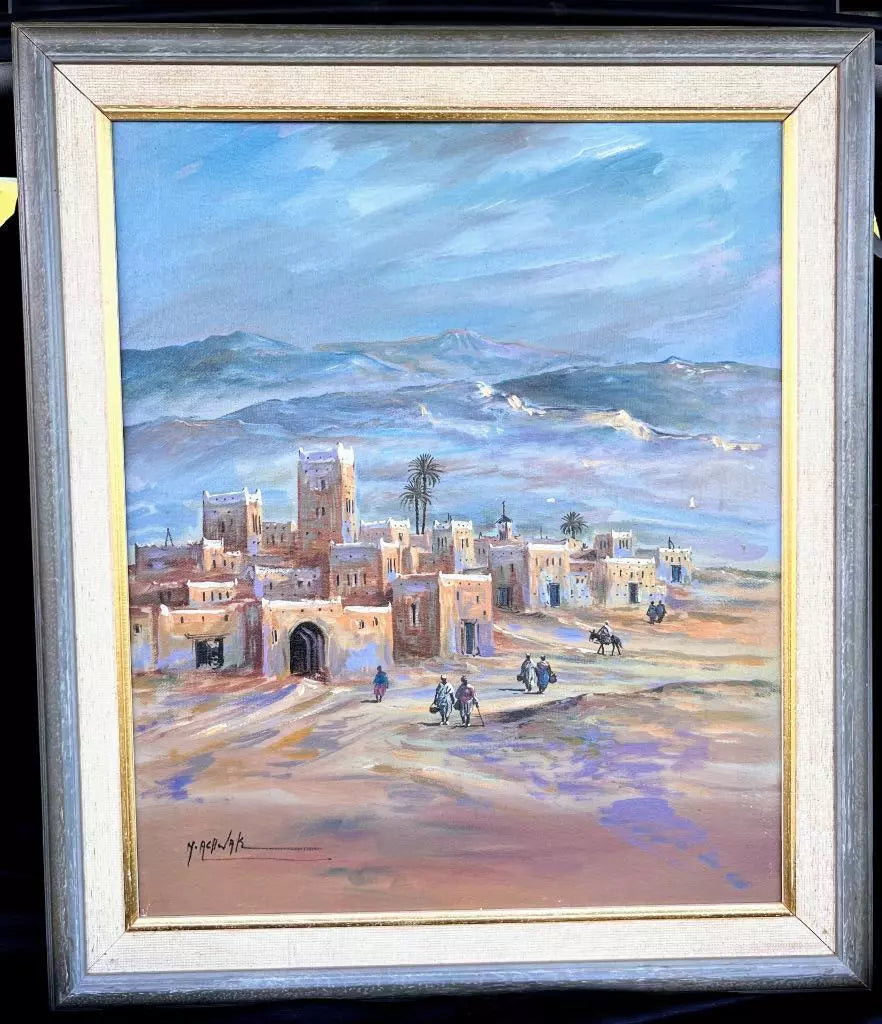 art-paysage-orientalisme-désert-peinture-originale-huile-toile