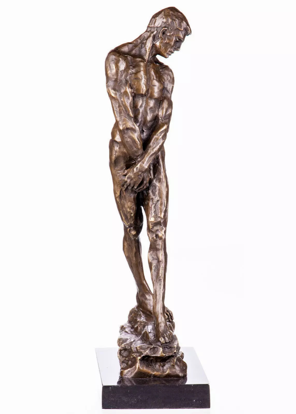 Statuette en bronze homme nu-Adam