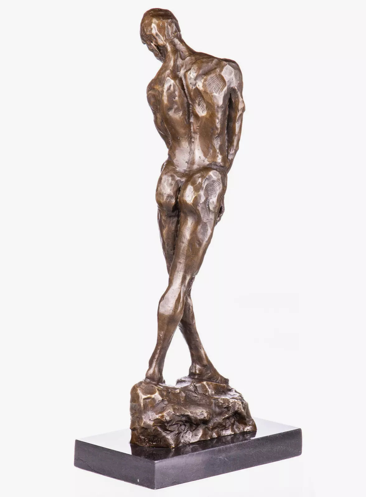 Statuette en bronze homme nu-Adam