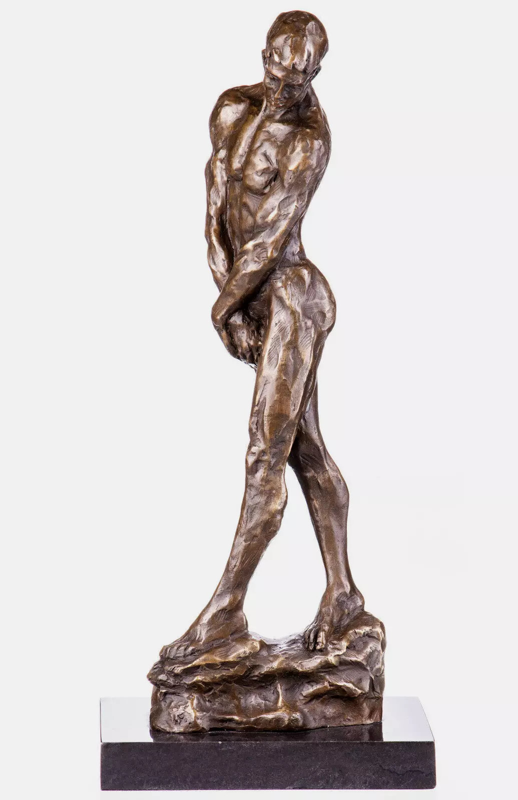 Statuette en bronze homme nu-Adam