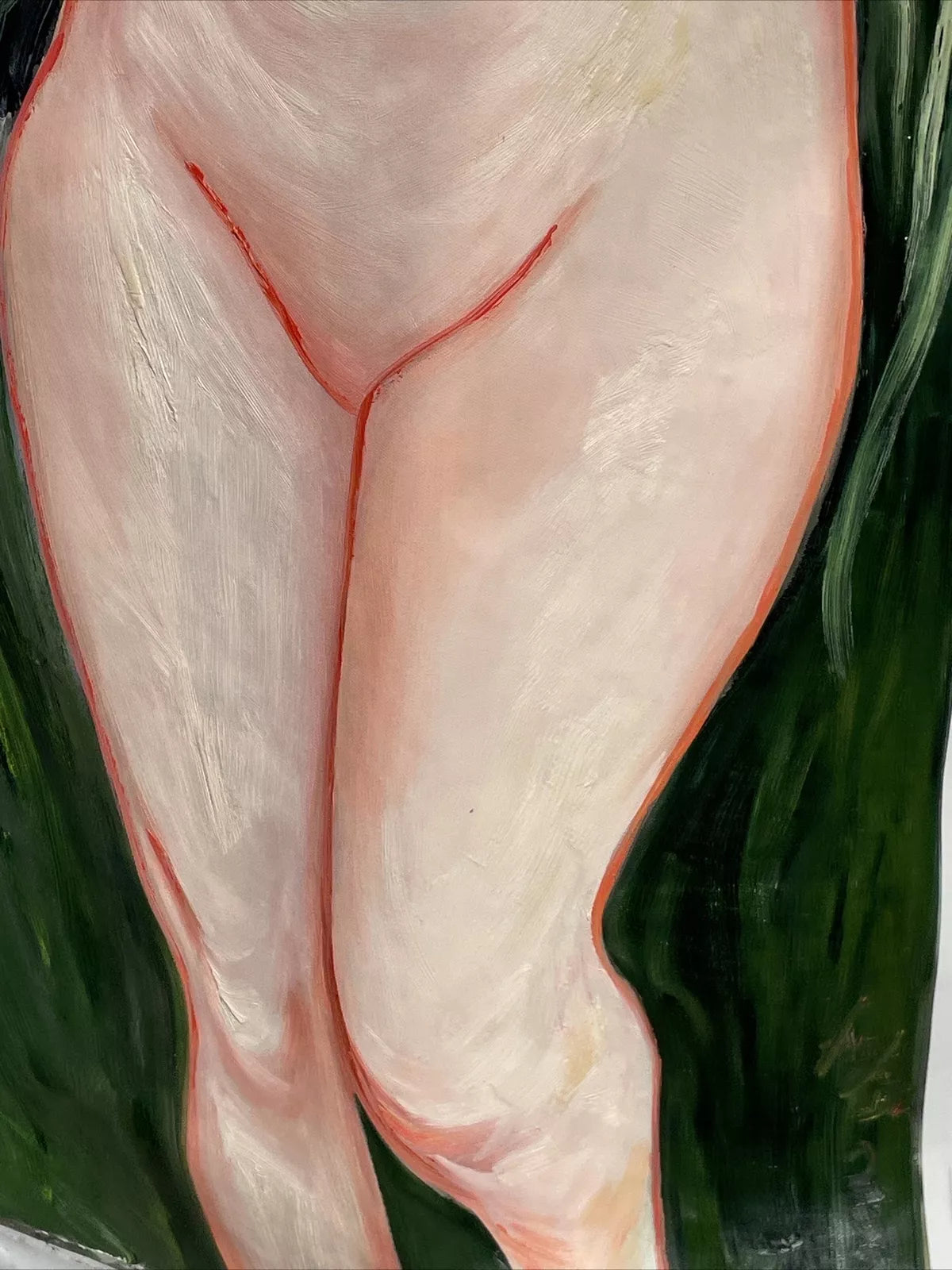 art-moderne-nue-féminin-femme-peinture-huile-toile-H: 132cmxL60cm-52"x24"