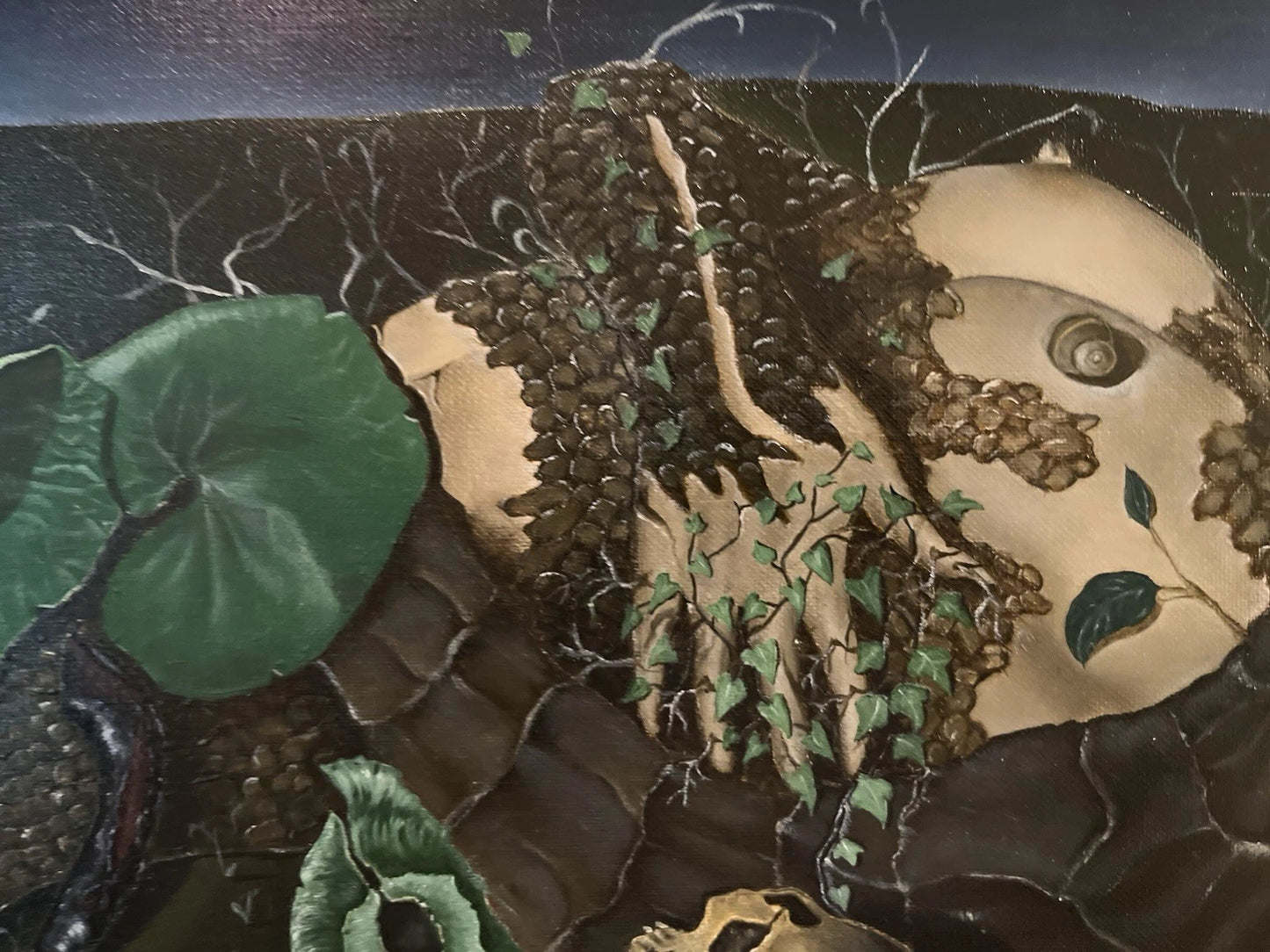 art-decoration-tableau-peinture-huile-toile-surrealisme-Je vais me réveiller demain