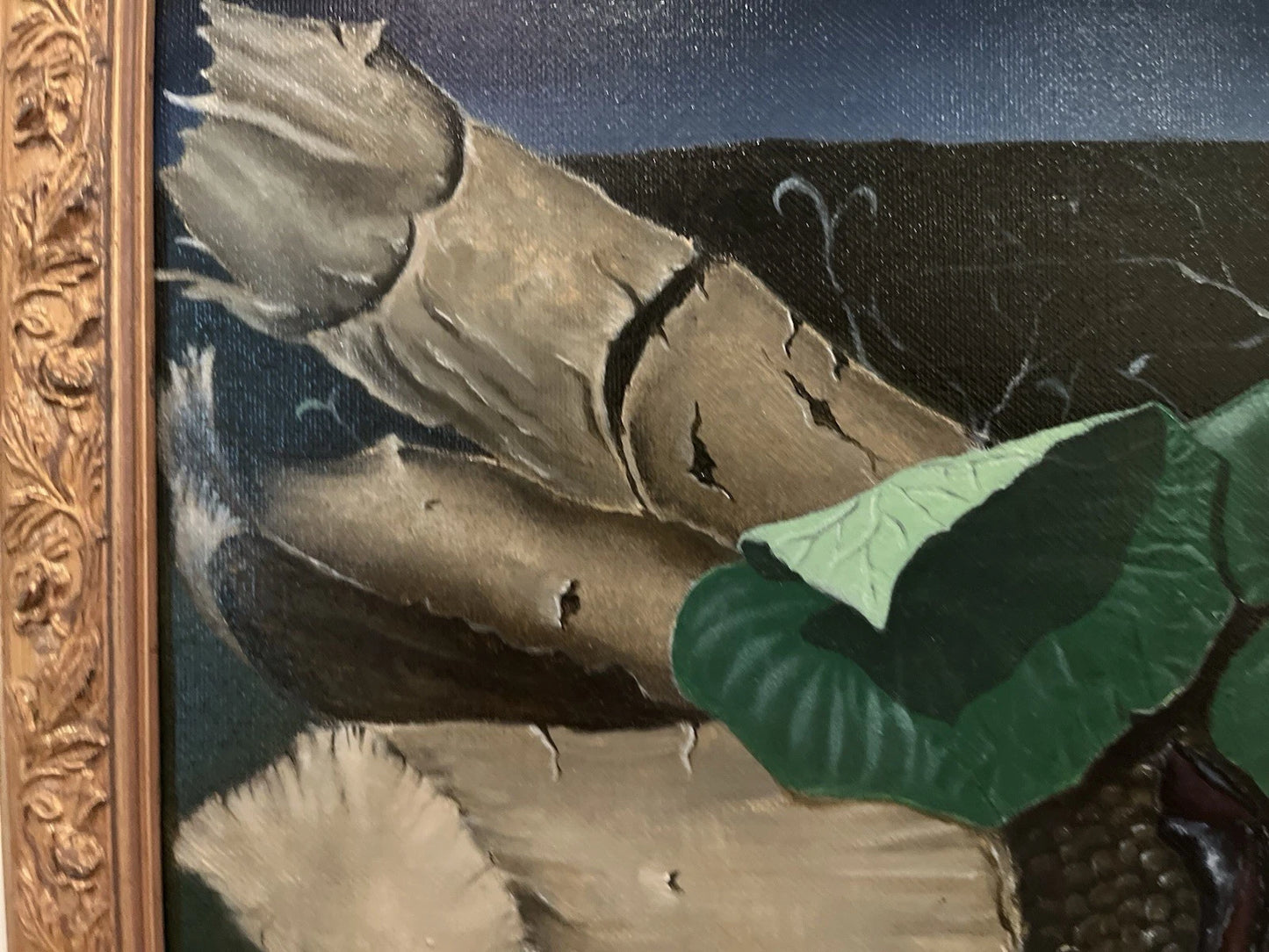 art-decoration-tableau-peinture-huile-toile-surrealisme-Je vais me réveiller demain