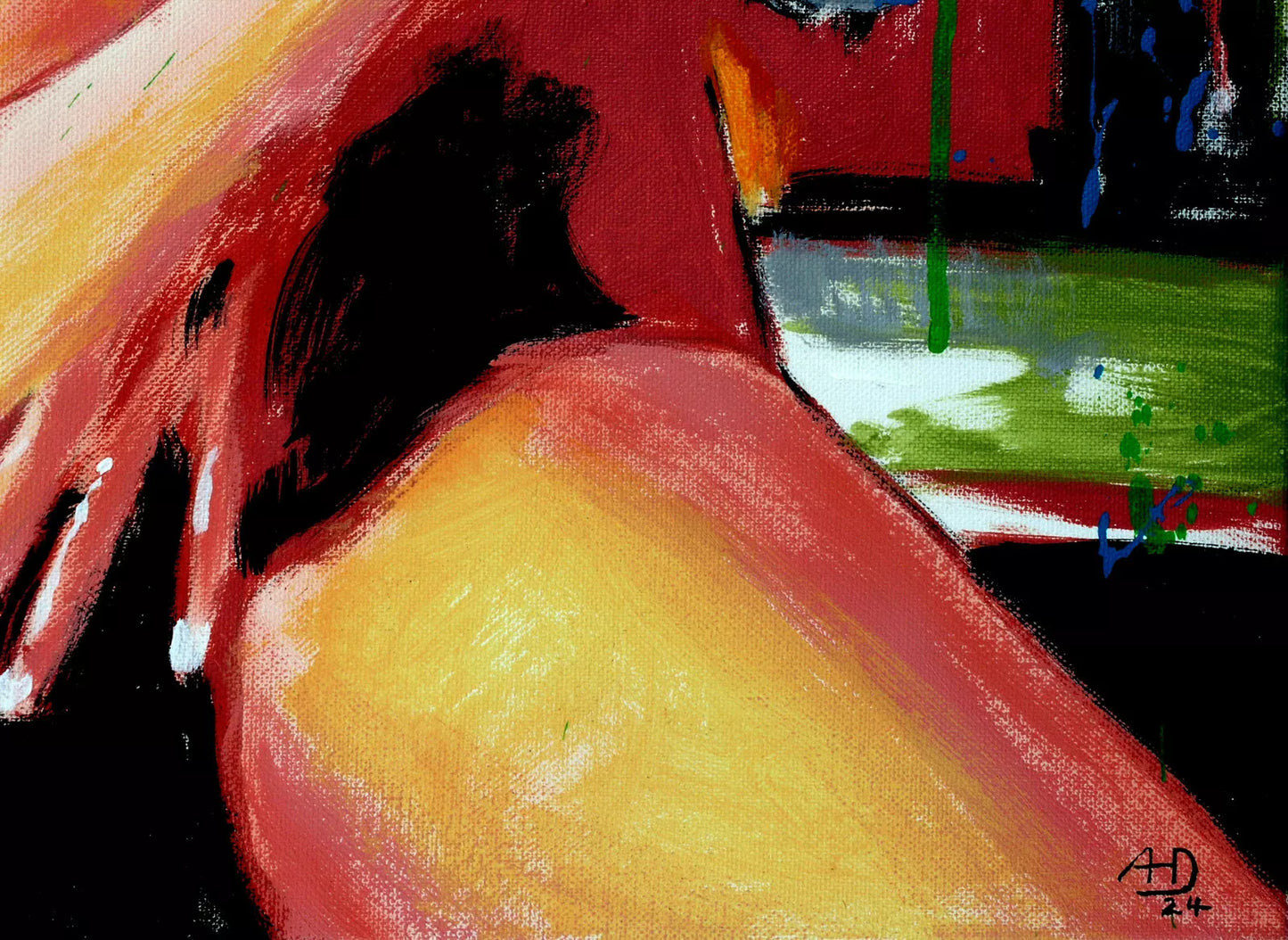 art-decoration-tableau-peinture-huile-toile-portrait-feminin-femme-nue-seins