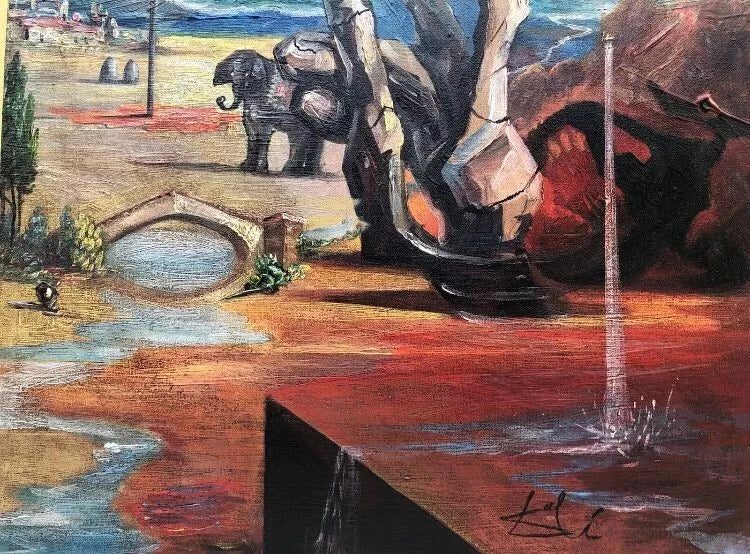 art-decoration-tableau-peinture-huile-toile-surrealisme-scene-papillon