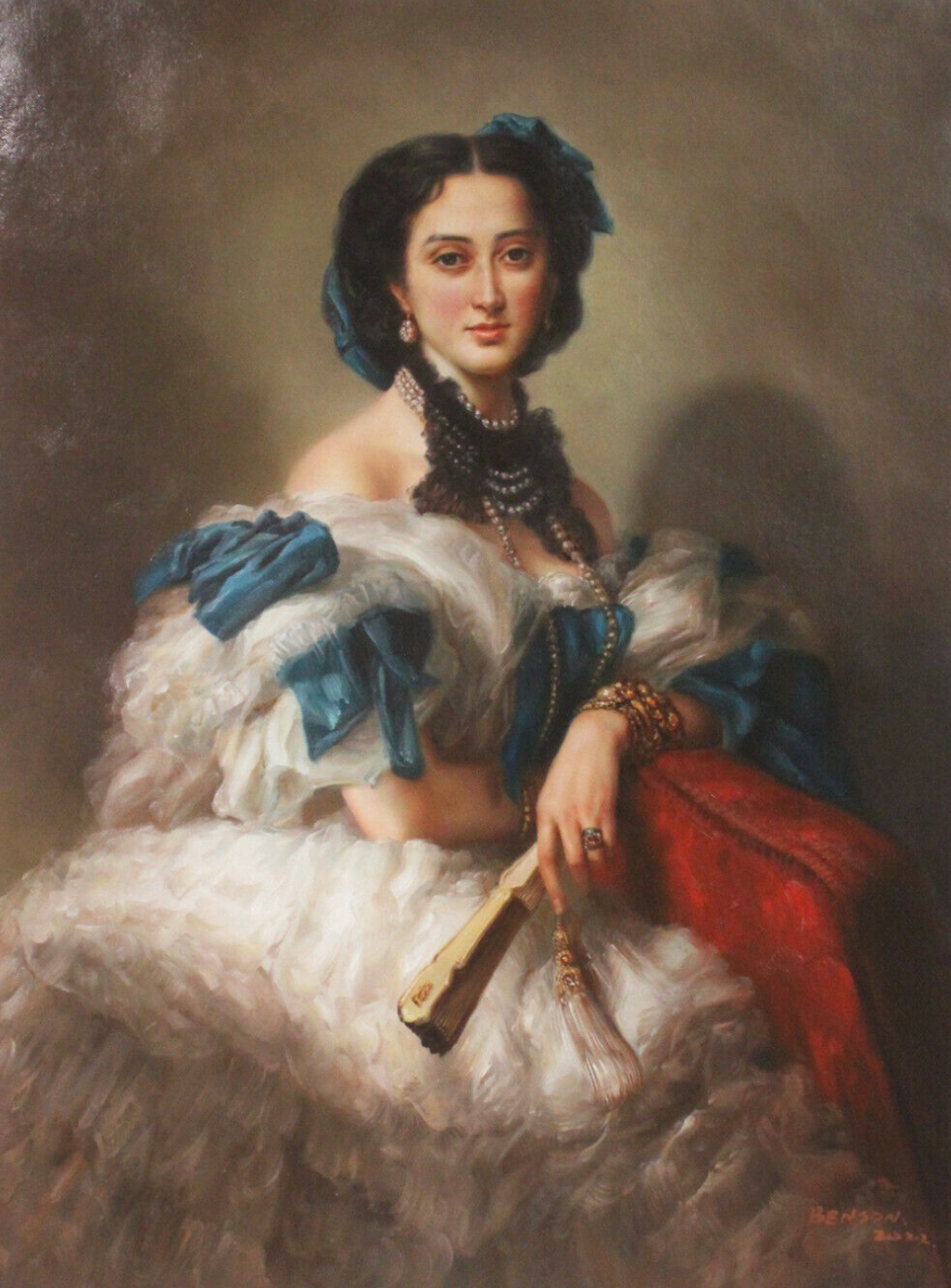 Peinture à l'huile sur toile - comtesse Varvara Alekseyevna Musina Pushkina